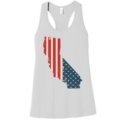 Cali Love Flag California American Flag T Women's Racerback Tank