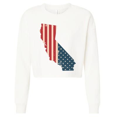 Cali Love Flag California American Flag T Cropped Pullover Crew