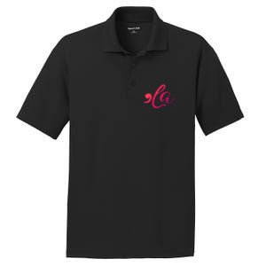 Comma La Funny Kamala Harris For President 2024 Gift PosiCharge RacerMesh Polo