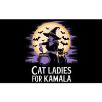 Cat Ladies For Kamala Harris 2024 Witches Harris Halloween Bumper Sticker