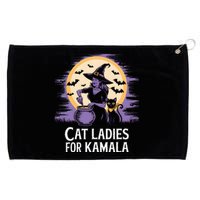 Cat Ladies For Kamala Harris 2024 Witches Harris Halloween Grommeted Golf Towel