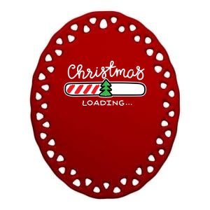 Christmas Loading Funny Novelty Graphic Tees And Cool Designs Meaningful Gift Ceramic Oval Ornament