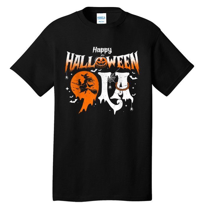 Comma La Funny Kamala Harris Halloween Pumpkin Tall T-Shirt