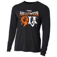 Comma La Funny Kamala Harris Halloween Pumpkin Cooling Performance Long Sleeve Crew