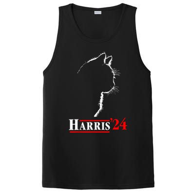 Cat Ladies For Kamala Funny Cat 2024 President Kamalaharris PosiCharge Competitor Tank