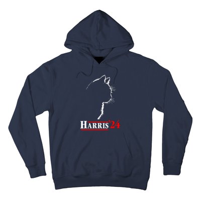 Cat Ladies For Kamala Funny Cat 2024 President Kamalaharris Hoodie