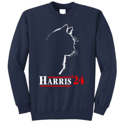 Cat Ladies For Kamala Funny Cat 2024 President Kamalaharris Sweatshirt