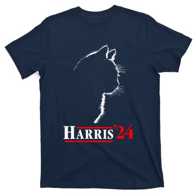 Cat Ladies For Kamala Funny Cat 2024 President Kamalaharris T-Shirt