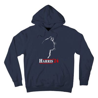 Cat Ladies For Kamala Funny Cat 2024 President Kamalaharris Tall Hoodie