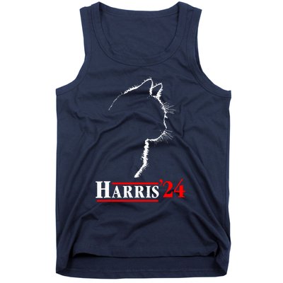 Cat Ladies For Kamala Funny Cat 2024 President Kamalaharris Tank Top