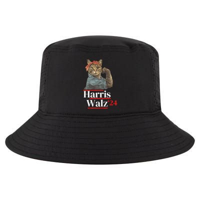 Cat Ladies For Kamala Walz Funny Cat 2024 President Cool Comfort Performance Bucket Hat