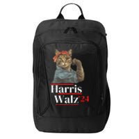 Cat Ladies For Kamala Walz Funny Cat 2024 President City Backpack