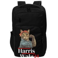 Cat Ladies For Kamala Walz Funny Cat 2024 President Impact Tech Backpack