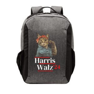 Cat Ladies For Kamala Walz Funny Cat 2024 President Vector Backpack