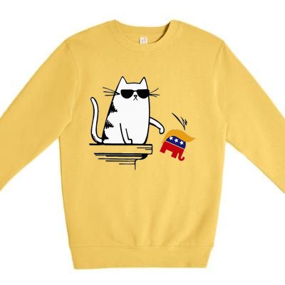 Cat Ladies For Kamala Harris Donald Trump 2024 Premium Crewneck Sweatshirt