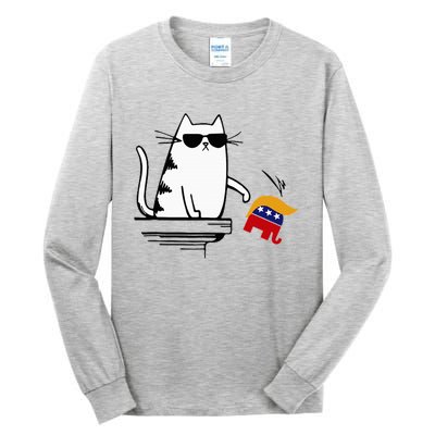 Cat Ladies For Kamala Harris Donald Trump 2024 Tall Long Sleeve T-Shirt