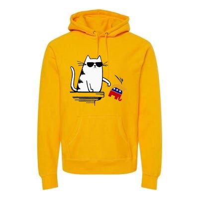 Cat Ladies For Kamala Harris Donald Trump 2024 Premium Hoodie