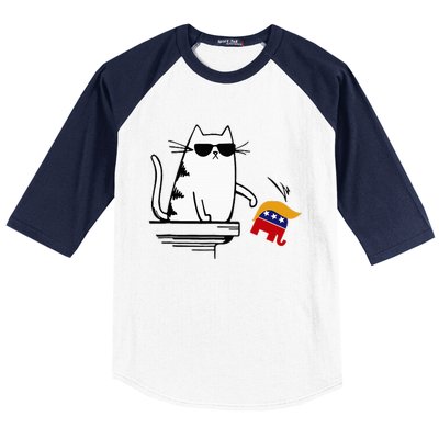 Cat Ladies For Kamala Harris Donald Trump 2024 Baseball Sleeve Shirt