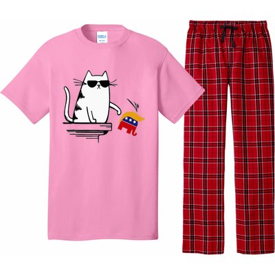 Cat Ladies For Kamala Harris Donald Trump 2024 Pajama Set