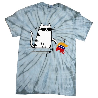 Cat Ladies For Kamala Harris Donald Trump 2024 Tie-Dye T-Shirt