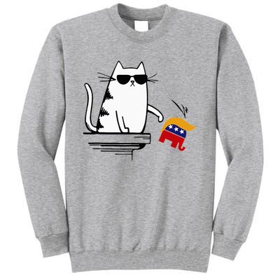 Cat Ladies For Kamala Harris Donald Trump 2024 Tall Sweatshirt