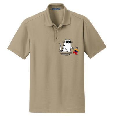 Cat Ladies For Kamala Harris Donald Trump 2024 Dry Zone Grid Polo