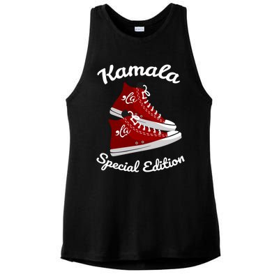 Comma La Funny Kamala Harris Vintage Sneakers Gift Ladies PosiCharge Tri-Blend Wicking Tank