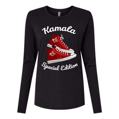 Comma La Funny Kamala Harris Vintage Sneakers Gift Womens Cotton Relaxed Long Sleeve T-Shirt