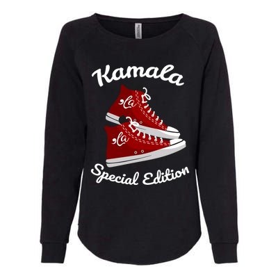 Comma La Funny Kamala Harris Vintage Sneakers Gift Womens California Wash Sweatshirt