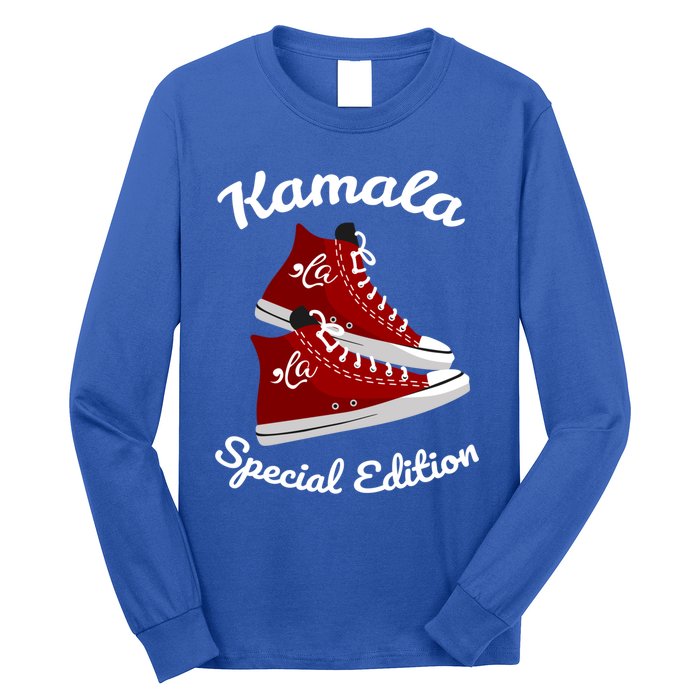 Comma La Funny Kamala Harris Vintage Sneakers Gift Long Sleeve Shirt