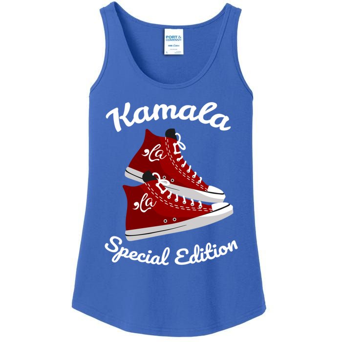 Comma La Funny Kamala Harris Vintage Sneakers Gift Ladies Essential Tank