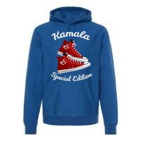 Comma La Funny Kamala Harris Vintage Sneakers Gift Premium Hoodie