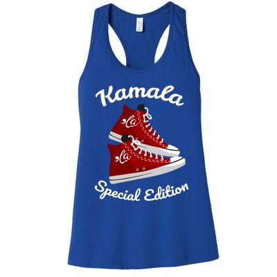 Comma La Funny Kamala Harris Vintage Sneakers Gift Women's Racerback Tank