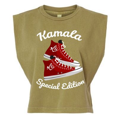 Comma La Funny Kamala Harris Vintage Sneakers Gift Garment-Dyed Women's Muscle Tee