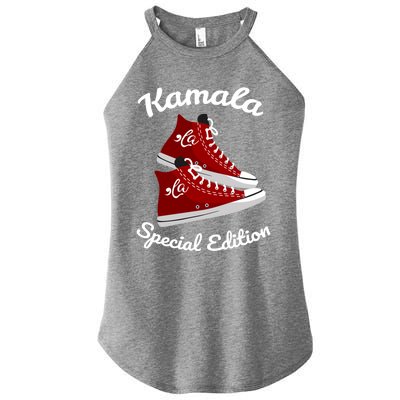 Comma La Funny Kamala Harris Vintage Sneakers Gift Women's Perfect Tri Rocker Tank