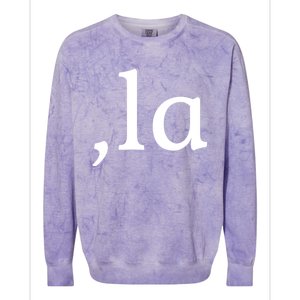 Comma La Funny Gift Colorblast Crewneck Sweatshirt