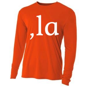 Comma La Funny Gift Cooling Performance Long Sleeve Crew