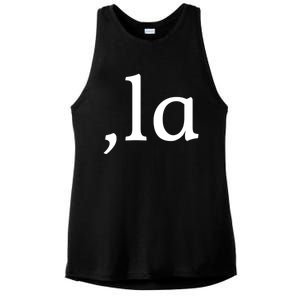 Comma La Funny Gift Ladies PosiCharge Tri-Blend Wicking Tank