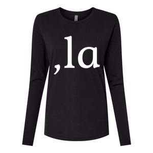 Comma La Funny Gift Womens Cotton Relaxed Long Sleeve T-Shirt