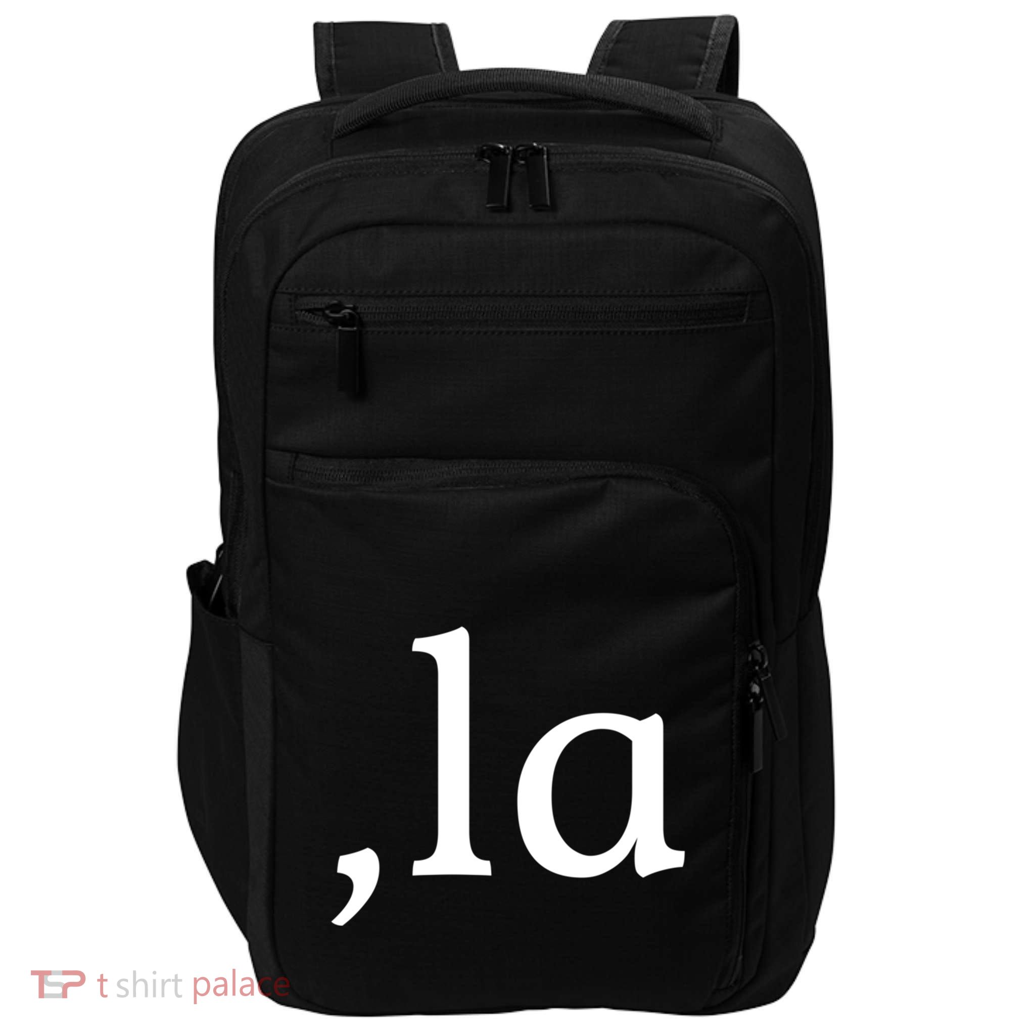 Comma La Funny Gift Impact Tech Backpack