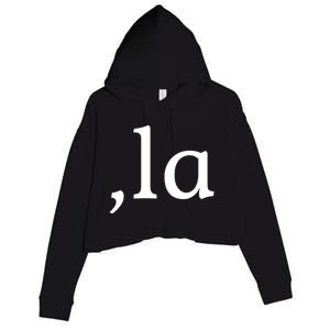 Comma La Funny Gift Crop Fleece Hoodie