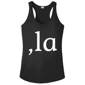 Comma La Funny Gift Ladies PosiCharge Competitor Racerback Tank