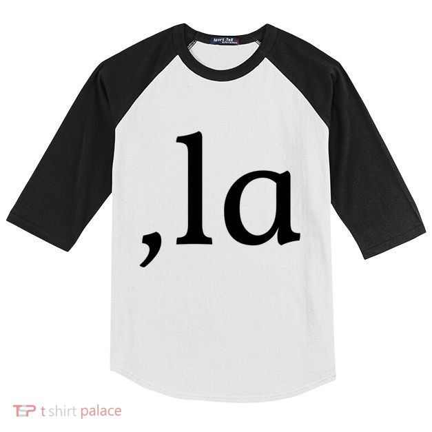 Comma La Funny Gift Kids Colorblock Raglan Jersey