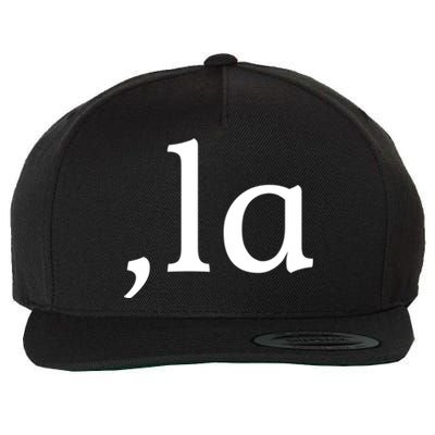 Comma La Funny Gift Wool Snapback Cap