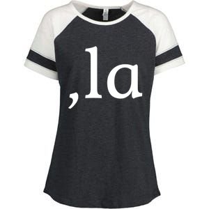 Comma La Funny Gift Enza Ladies Jersey Colorblock Tee