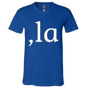 Comma La Funny Gift V-Neck T-Shirt