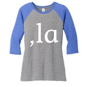 Comma La Funny Gift Women's Tri-Blend 3/4-Sleeve Raglan Shirt