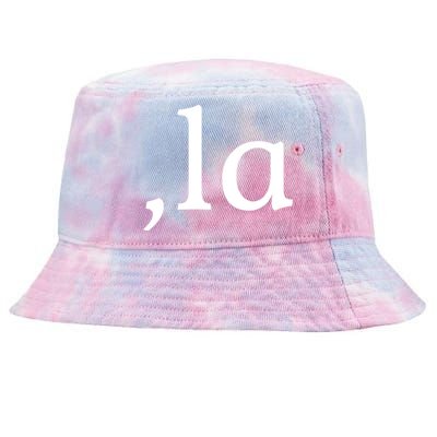 Comma La Funny Gift Tie-Dyed Bucket Hat