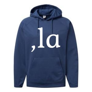 Comma La Funny Gift Performance Fleece Hoodie