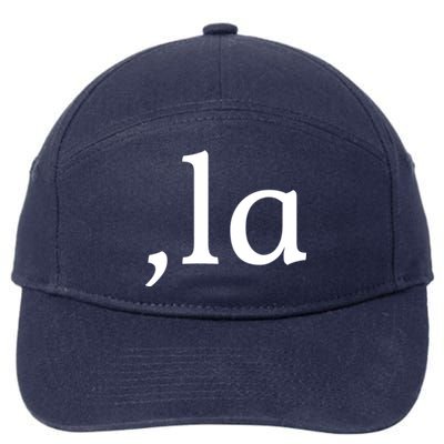 Comma La Funny Gift 7-Panel Snapback Hat